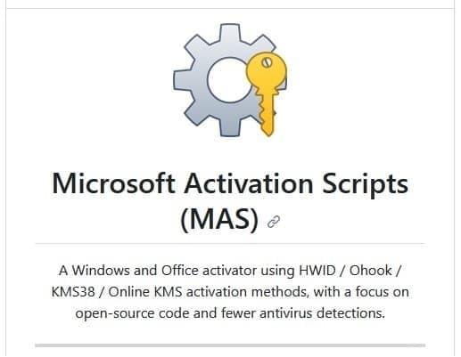 Activation Script Active Win 10 11